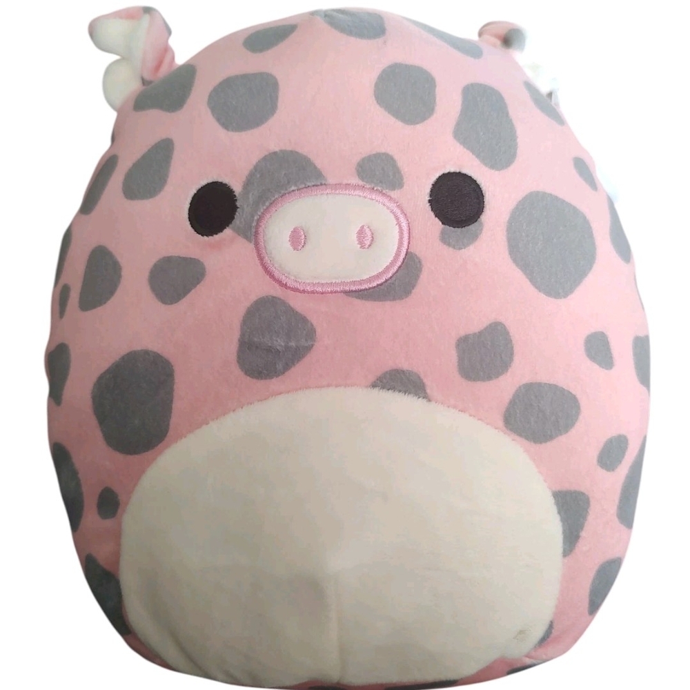 Pink and Gray Spotted Plush Toy